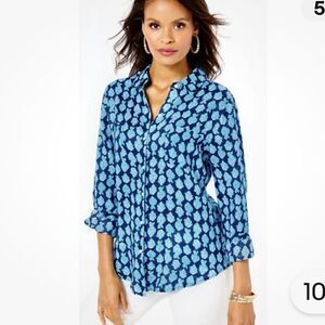 NWOT Lilly Pulitzer Sea View Button Down Top